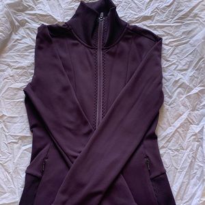 Athleta slim fitted purple zip up